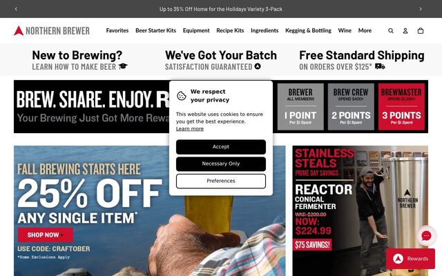 Northern Brewer – Beer Recipe Kit SUDscription homepage