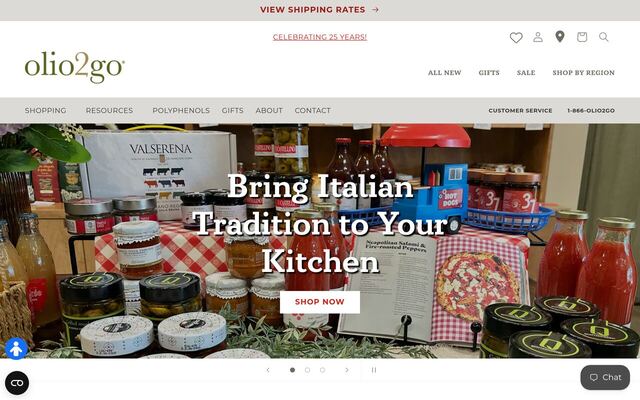 Olio2go Olive Oil of the Month Club homepage