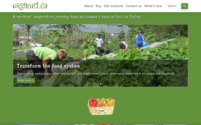 OrganicLea Vine Lease Scheme homepage