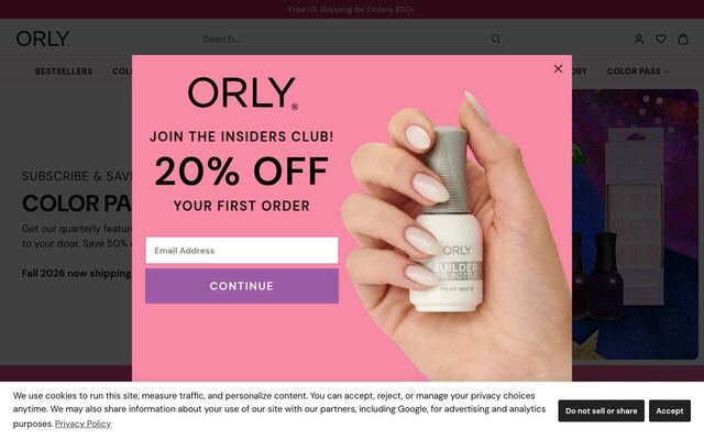 ORLY Color Pass homepage