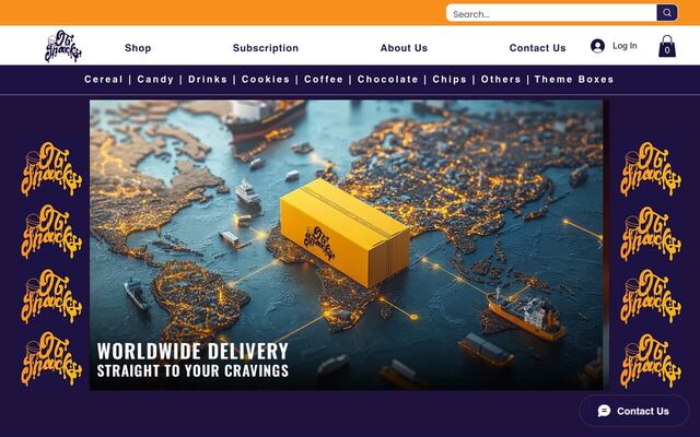 OT Snacks homepage
