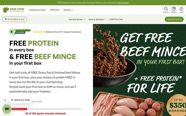 Our Cow homepage