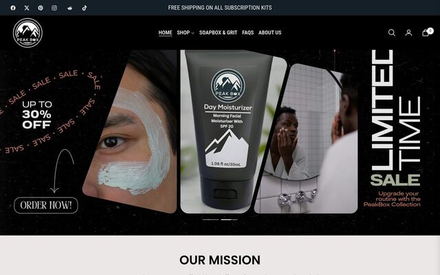 Peak Grooming Box (BeardBox) homepage