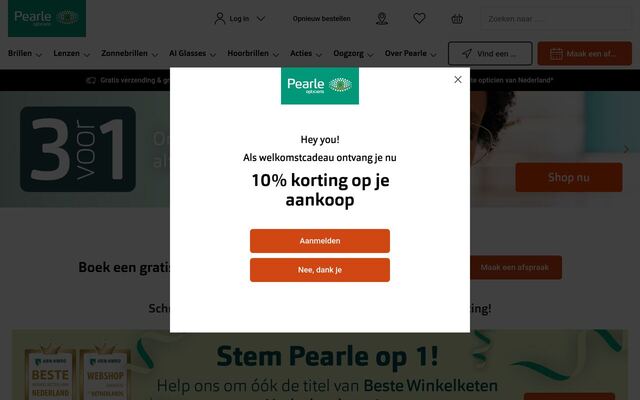 Pearle Bril Plan homepage