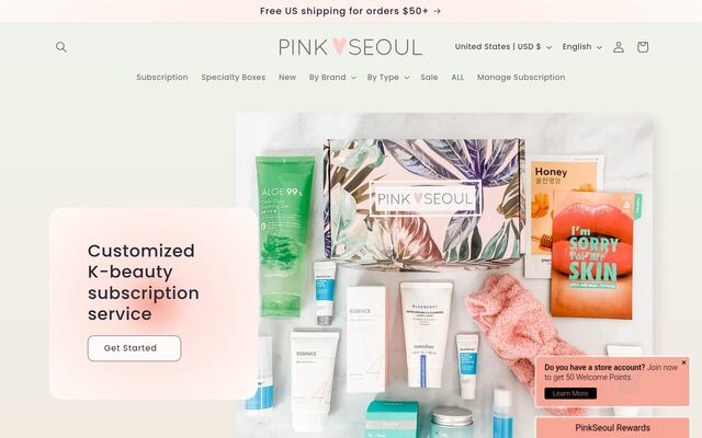 PinkSeoul homepage