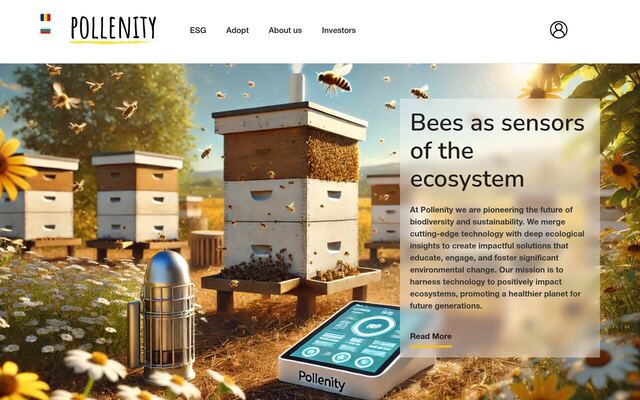 Pollenity Adopt-a-Hive homepage