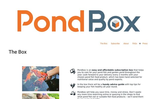 Pondbox homepage
