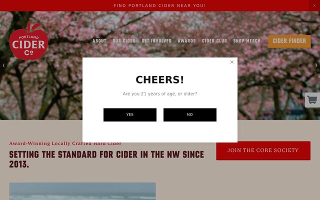 Portland Cider Club homepage