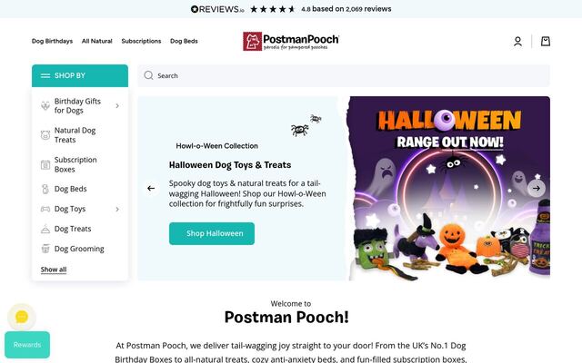 Postman Pooch homepage