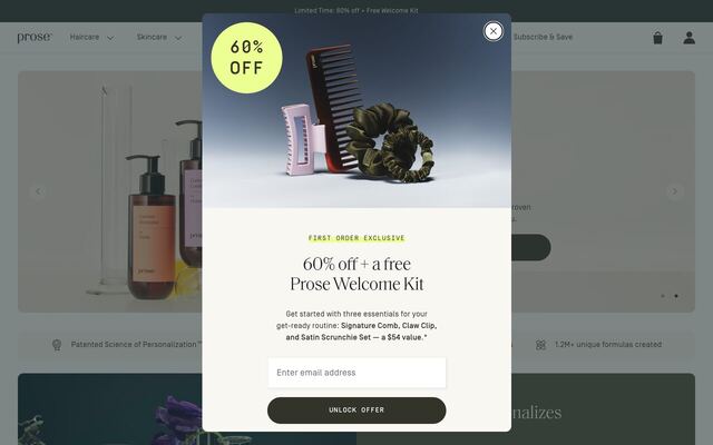 Prose homepage