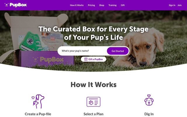 PupBox homepage