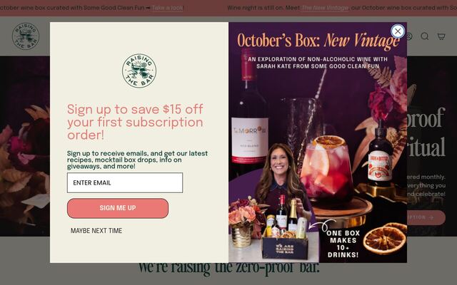 Raising the Bar homepage