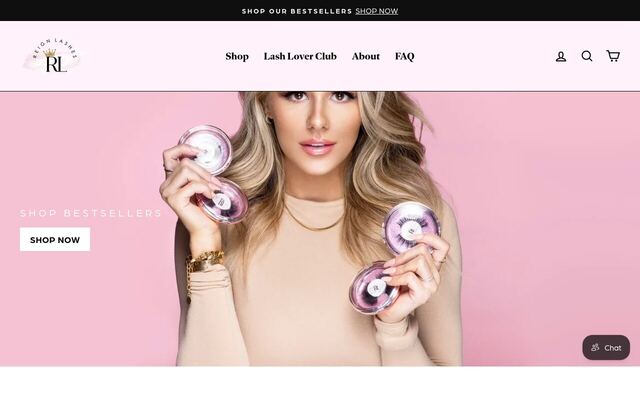 Reign Lashes Lash Lover Club homepage