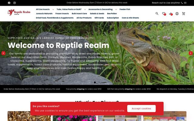 Reptile Realm homepage
