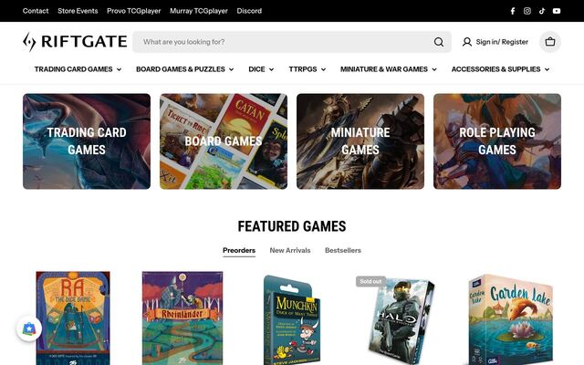 Riftgate Dice Club homepage