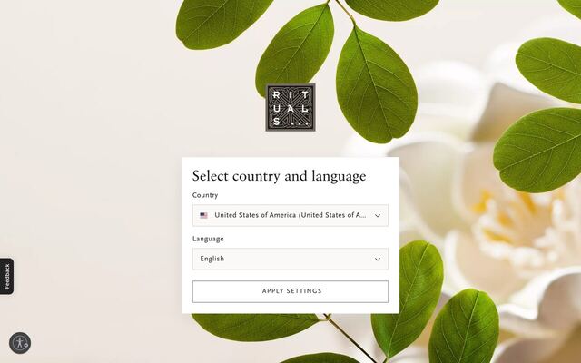 Rituals homepage
