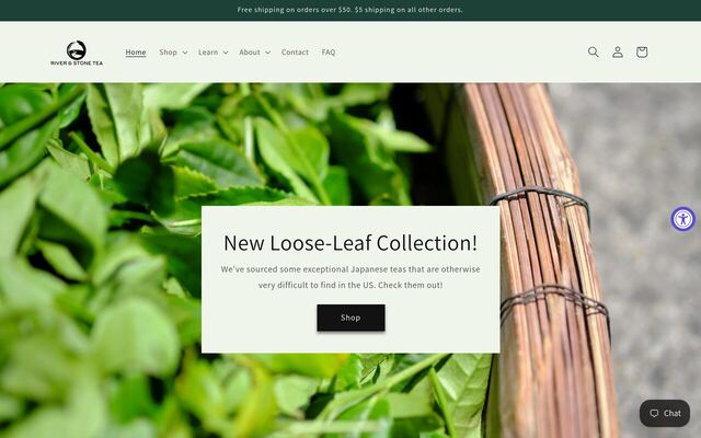 River and Stone Tea Monthly Matcha Subscription homepage