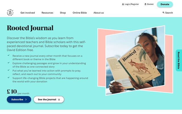 Rooted Juniors (Bible Society) homepage