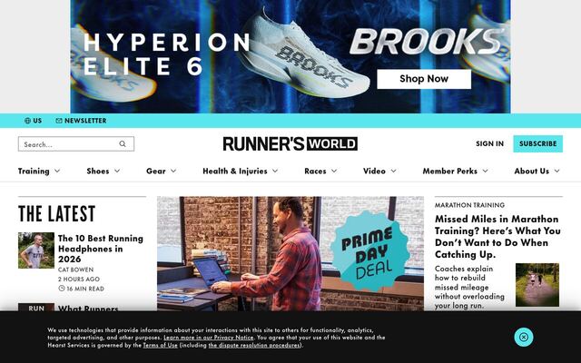 Runner's World Box homepage