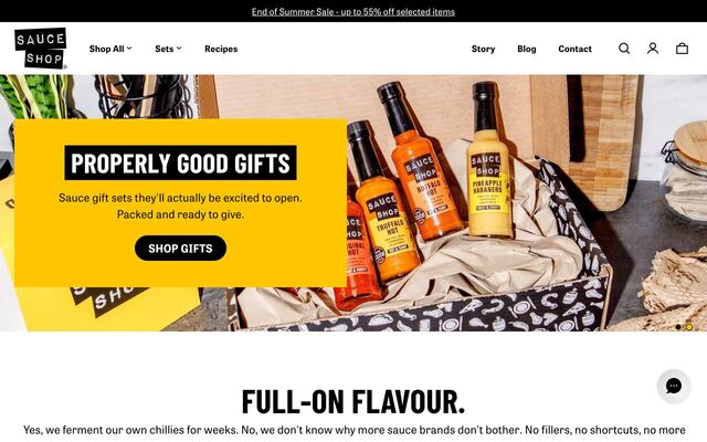 Sauce Shop Subscription homepage
