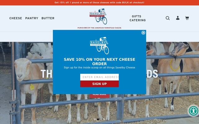 Saxelby Cheesemongers homepage