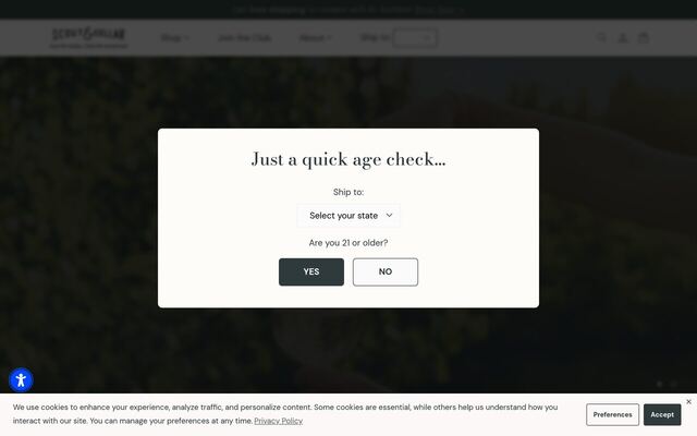Scout & Cellar homepage