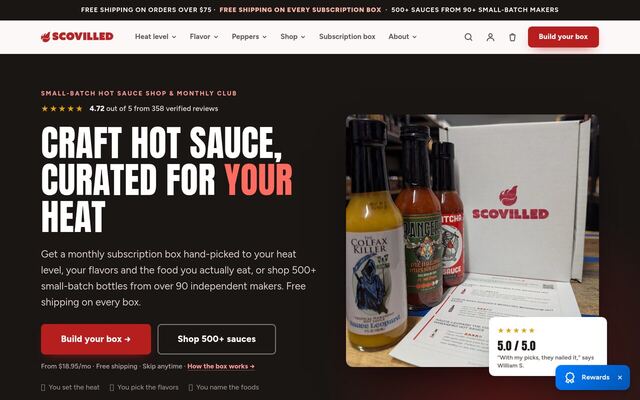 Scovilled Hot Sauce of the Month homepage