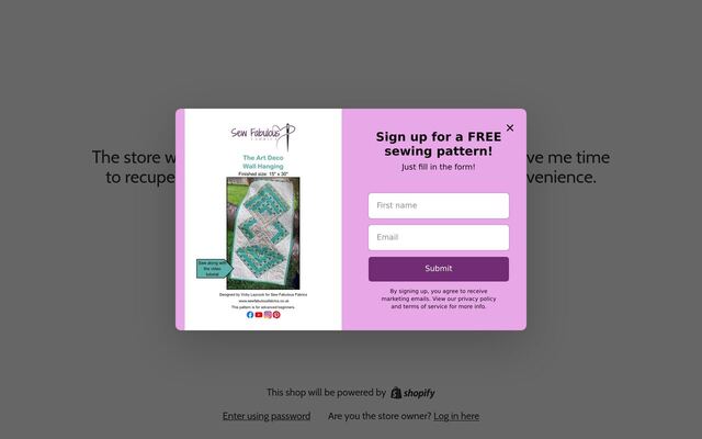 Sew Fabulous Fabrics Sewing Club Subscription Box homepage