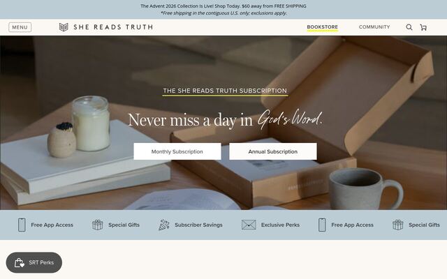 She Reads Truth Subscription homepage