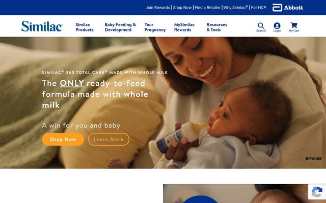 Similac Rewards Welcome Gift homepage