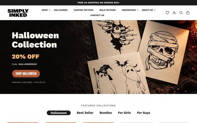 Simply Inked homepage