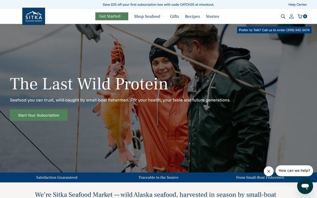 Sitka Seafood Market (formerly Sitka Salmon Shares) homepage
