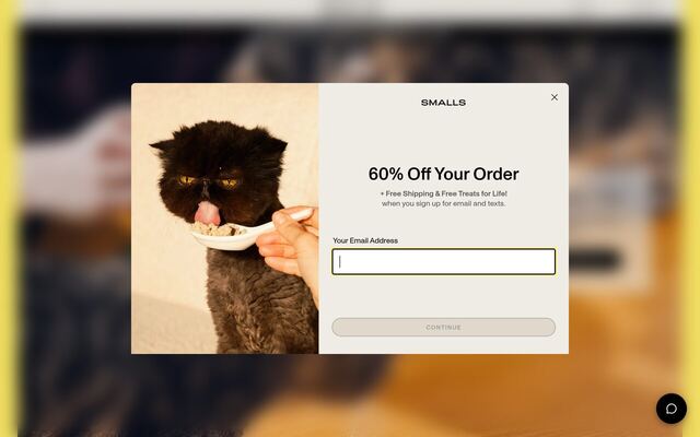 Smalls homepage