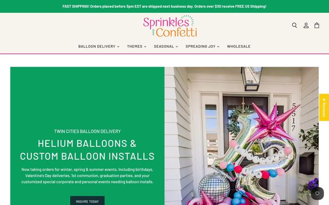 Sprinkles & Confetti homepage