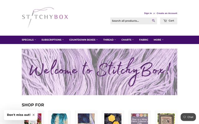 StitchyBox homepage