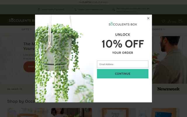Succulents Box homepage