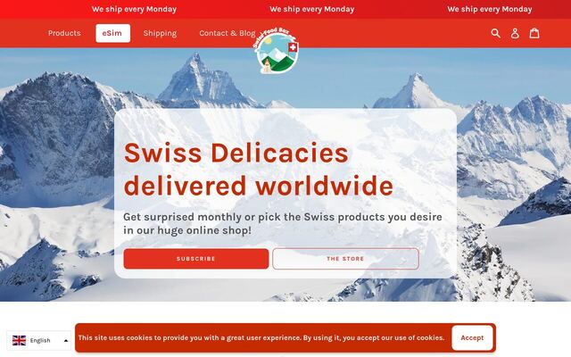 Swiss Food Box homepage