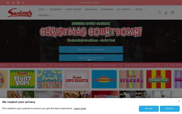 Swizzels Sweets Subscription homepage