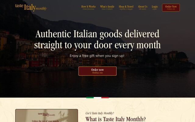 Taste Italy Monthly (Gusto di Roma) homepage
