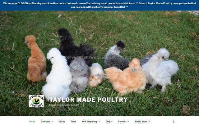 Taylor Made Poultry Monthly Treat Package homepage