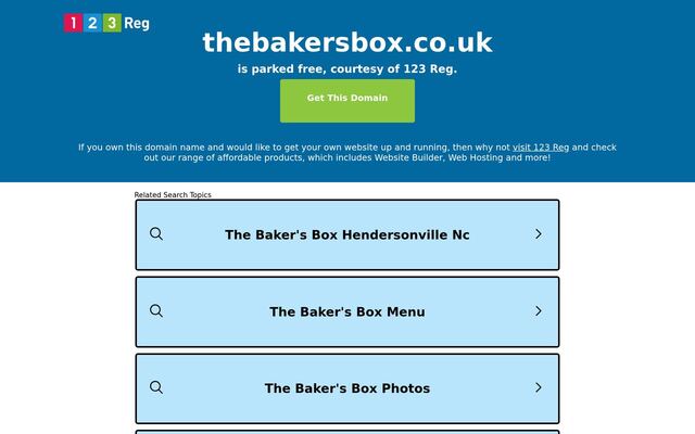 The Baker's Box homepage