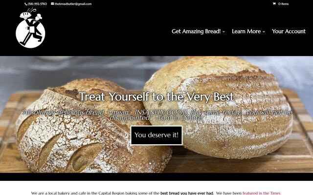 The Bread Butler homepage