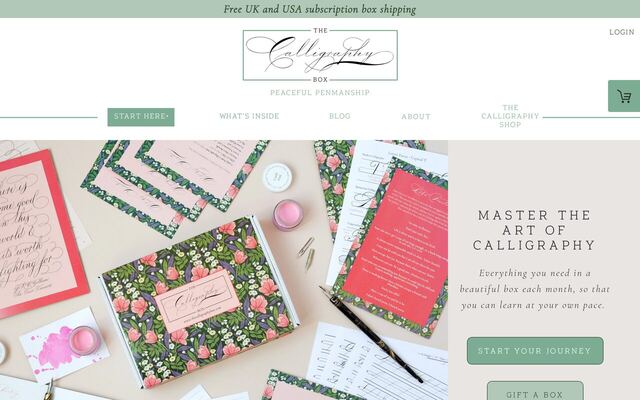 The Calligraphy Box homepage