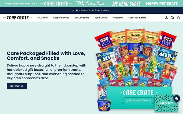 The Care Crate Co homepage