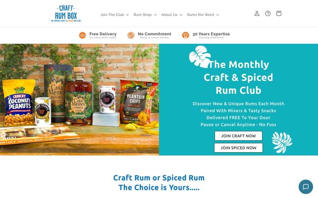 The Craft & Spiced Rum Box homepage