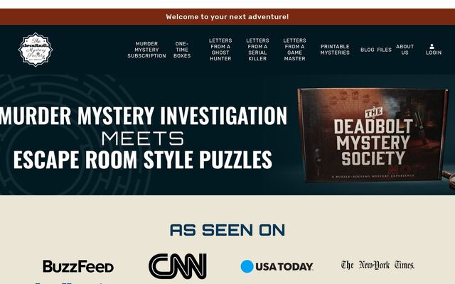 The Deadbolt Mystery Society homepage