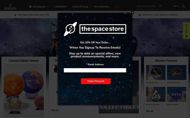 The Deep Space Subscription Box (The Space Store) homepage