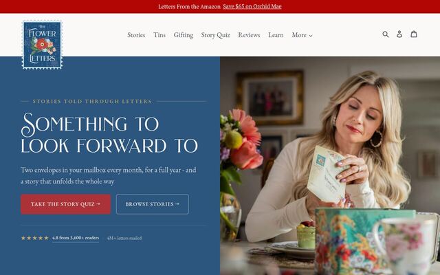 The Flower Letters homepage