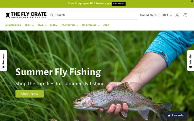 The Fly Crate homepage