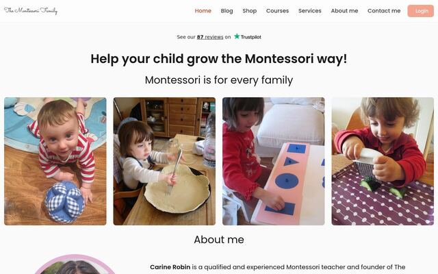 The Montessori Family Box homepage